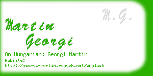 martin georgi business card